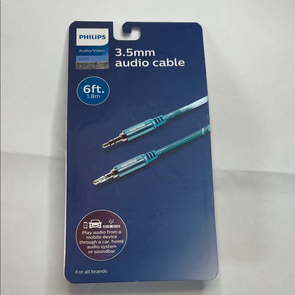 Philips 3.5mm audio cable 6ft